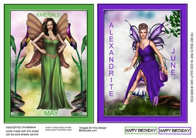 Emerald and Alexandrite Birthstone Fairies 3