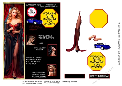 Working girl magazine cover 4 with 3D elements