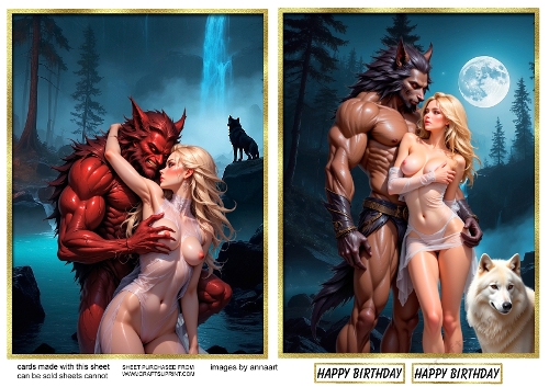 Werewolf and the beauty 3 and 4 toppers