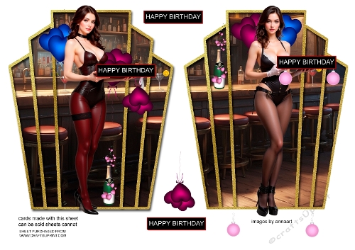 Birthday hostess 1 and 2 toppers