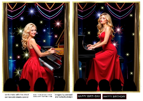 Piano queen 1 and 2 toppers