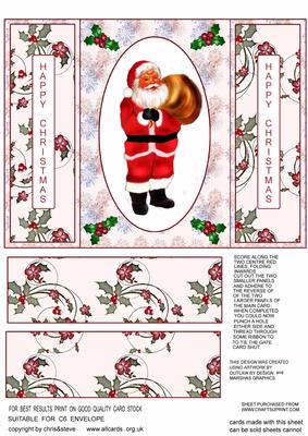 Santa Gate Fold Card