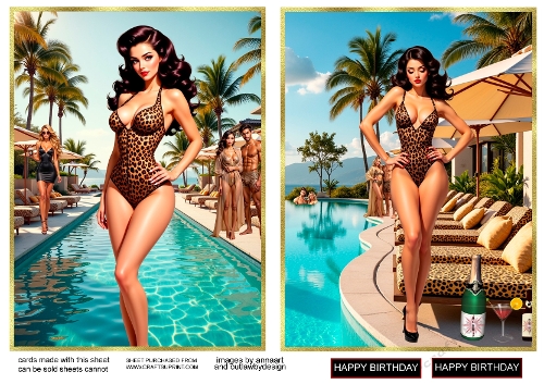 Beauty at the pool 1 and 2