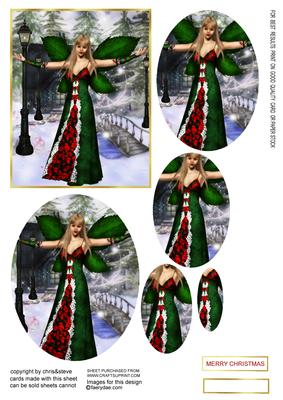 Aint She Sweet Christmas Fairy 85 Oval Pyramage