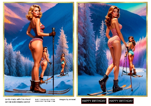 Downhill skiers 1 and 2