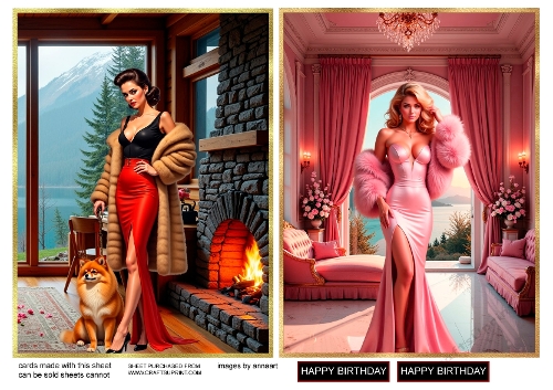 Glamorous lady 1 and 2
