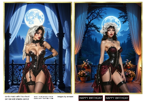 Moonlight 1 and 2  toppers/quick cards