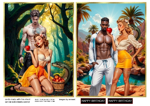 Adam, Eve and the snake 1 and 2