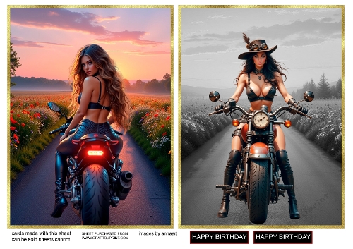 Motorbike girls 1 and 2