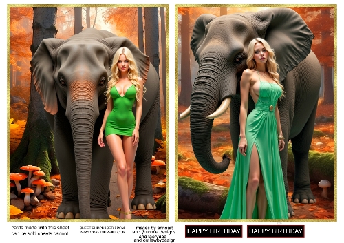 The girl and the elephant 1 and 2