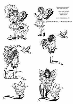 Butterfly Fairy Digital Stamping