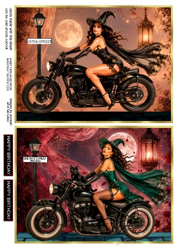 Witches on motorbikes 1 and 2