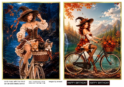 Witches on bicycles 1 and 2
