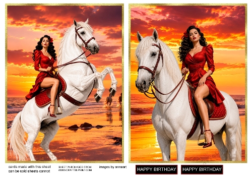 Lady at sunset 1 and 2