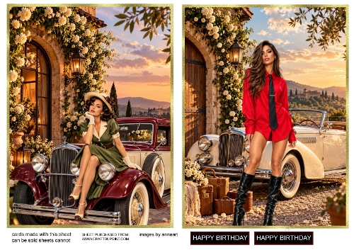 Lady with car 1 and 2