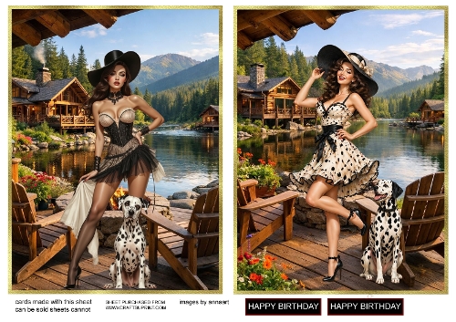 Girl with dalmation 1 and 2