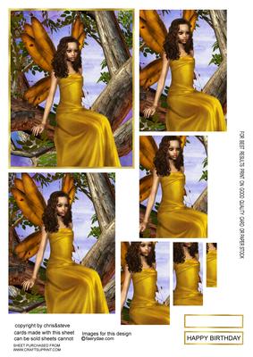 Aint She Sweet Fairy in Tree 103 Oblong Pyramage