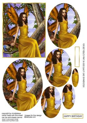 Aint She Sweet Fairy in Tree 103 Oval Pyramage