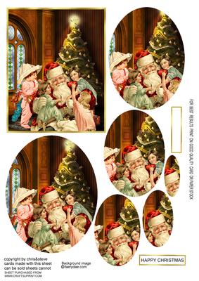 A Vintage Christmas Oval Pyramage