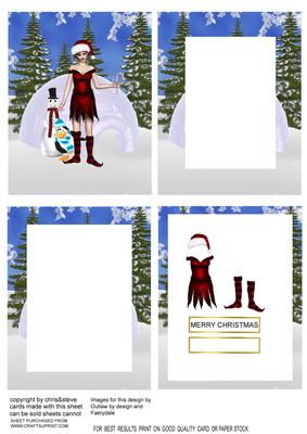 Santa's Helper and Friends Invertage and Decupage