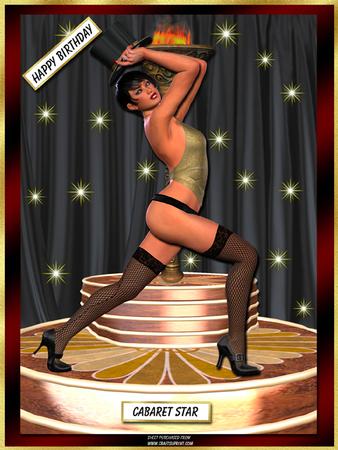 Cabaret Star Large Decoupage Kit