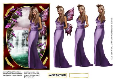The Waterfall Fairy Decoupage