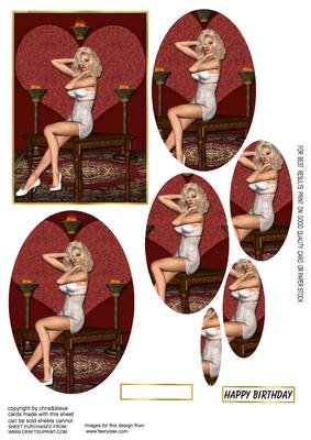 Sexy Pinup 2 Oval Pyramage