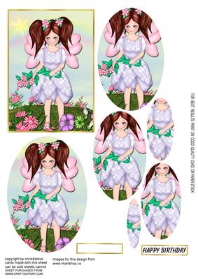 Cute Little Fairy Oval Pyramage