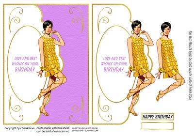 Birthday Girl Envelope Card with 3D