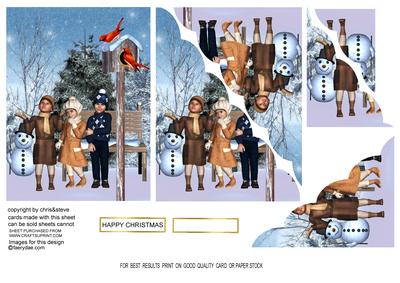 Christmas Children Wavy Edge Corner Side Stacker