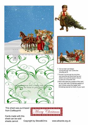 A Vintage Christmas Pop Up Card
