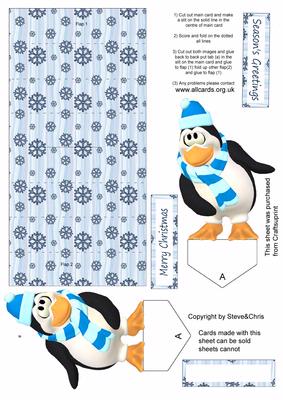 Penguin Trophy/place Name Card
