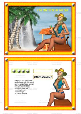 Beach Babe 2 (3D Design)