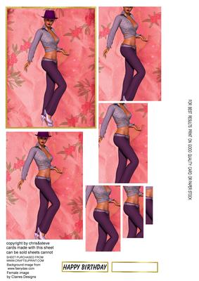 Girl in a Hat Oblong Pyramage