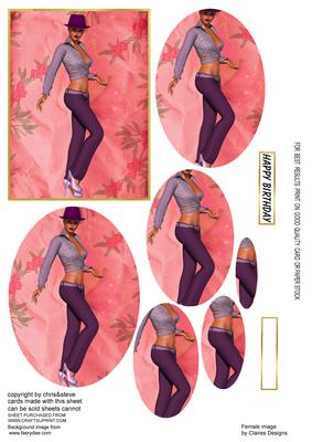 Girl in a Hat Oval Pyramage
