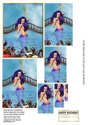 Pretty Mermaid Oblong Pyramage