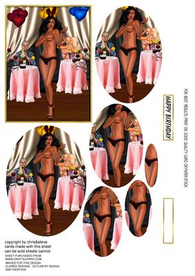 Sexy Bunny Babe Oval Pyramage