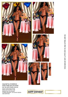 Sexy Bunny Babe Oblong Pyramage