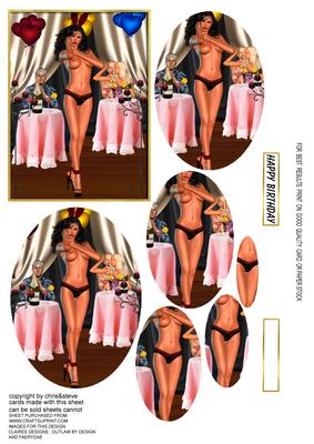 Sexy Bunny Babe 2 Oval Pyramage