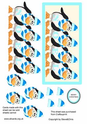 Cute Penguin Decoupage