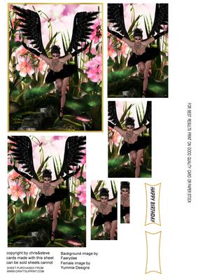 Black Swan Ballerina Oblong Pyramage
