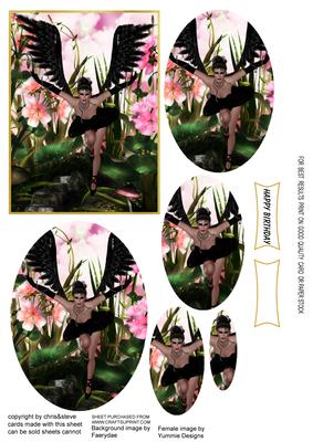 Black Swan Ballerina Oval Pyramage
