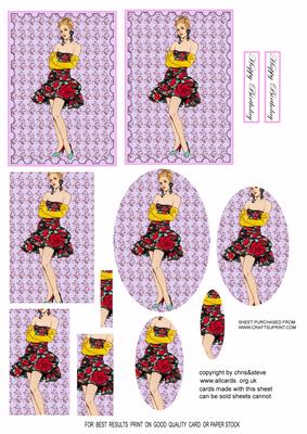 Yellow Gloves Fasion Girl