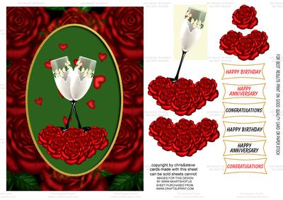 Cheers Card Front and Decoupage