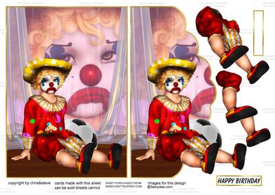 Tears of a Clown 1 Envelope Card with Decoupage