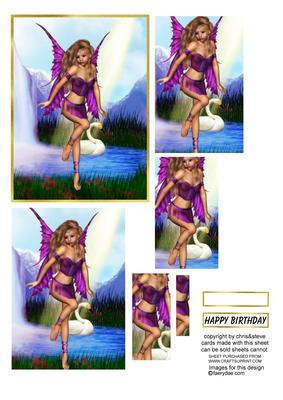 Fairy and the Swan Oblong Pyramage