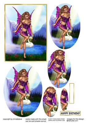 Fairy and the Swan Oval Pyramage