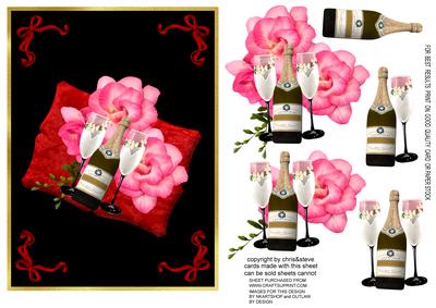 Champagne and Roses 2 Decoupage