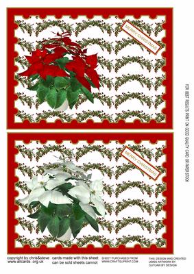 Christmas Poinsettias Toppers
