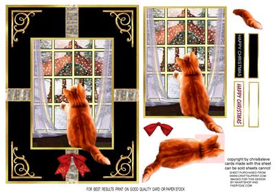 Kitty and the Snow Decoupage
